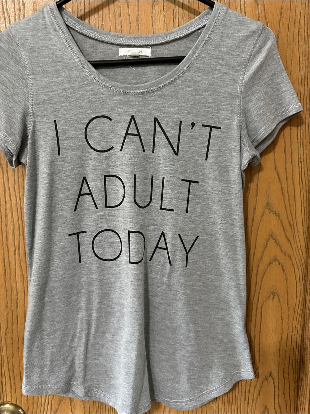 Maurices Gray Graphic Tee "I CAN'T ADULT TODAY"